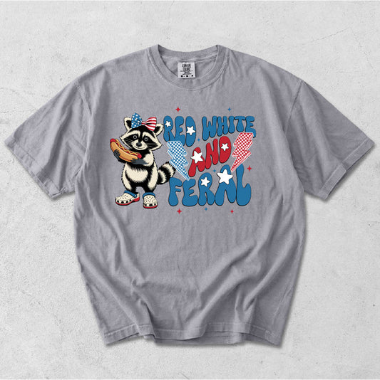 FOURTH OF JULY- RED, WHITE, AND FERAL RACCOON