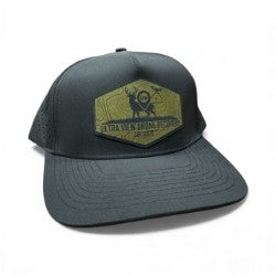 BLACK OUT WITH ULTRA VIEW DRONE RECOVERY GREEN TOPO LEATHER PATCH