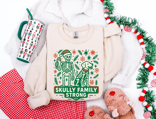 SKULLY THE SKELETON FAMILY STRONG CHRISTMAS
