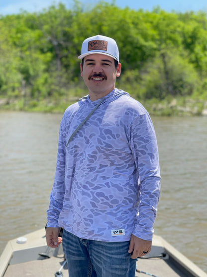 Bamboo light hoodie - white Camo Duck Duck Goose Brand