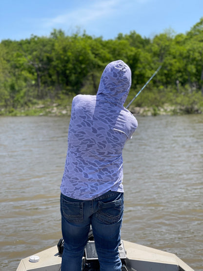 Bamboo light hoodie - white Camo Duck Duck Goose Brand