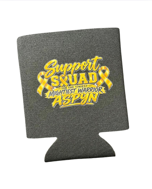 Support squad Aspyn regular can koozie black