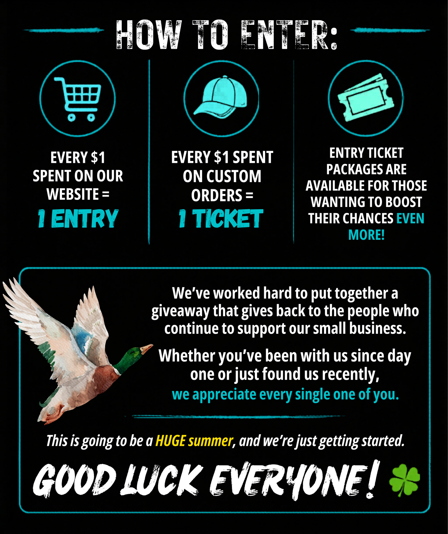 GIVEAWAY TICKET ENTRIES